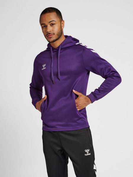 Kinder Hoodie Hummel Core XK Poly Sweat - Acai/Weiß